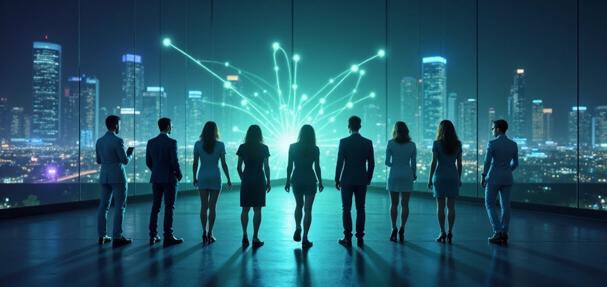 Abstract image representing a modern, collaborative team environment or innovation in technology