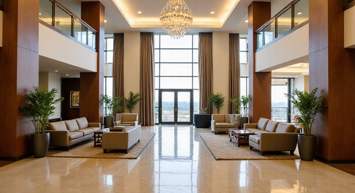 Luxury resort lobby