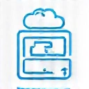 Abstract icon representing cloud computing and hotel management