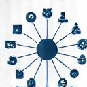 Abstract icon representing multiple interconnected channels