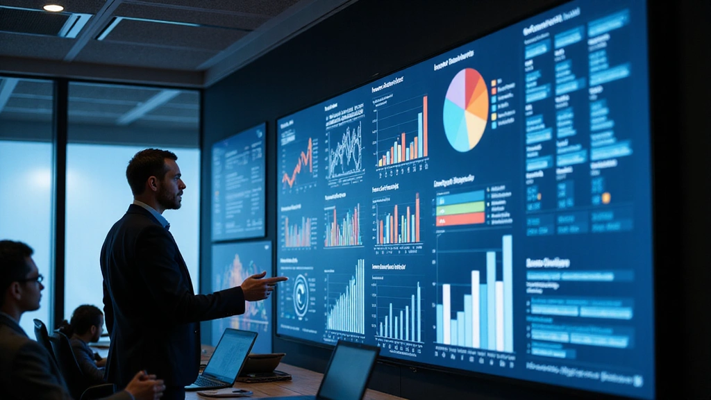 Abstract image representing a live demonstration or presentation with charts and graphs
